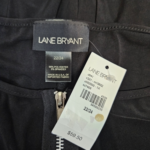 NWT Lane Bryant Black Slinky 1/2 Zip Casual Dress Size 22/24 Women's Plus - Picture 9 of 10